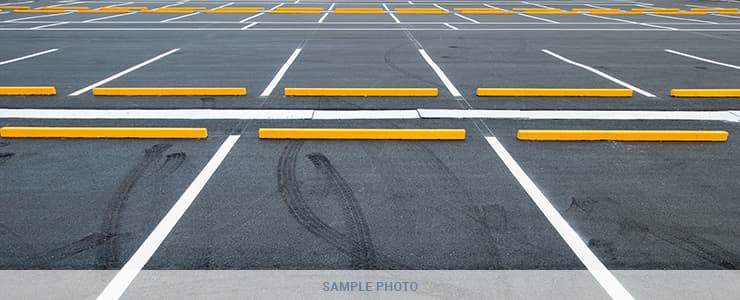 Antelope Creek Elementary School Parking Lot in Rocklin California - Standard paved parking lot. 